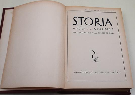 Storia- Anno I - volume I - copertina