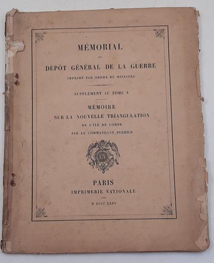 Memoire sur la nouvelle triangulation de l'ile de Corse - copertina