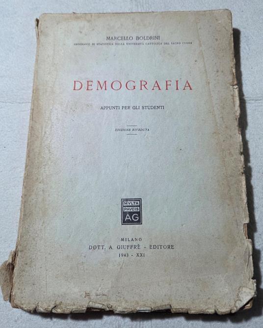 Demografia - copertina