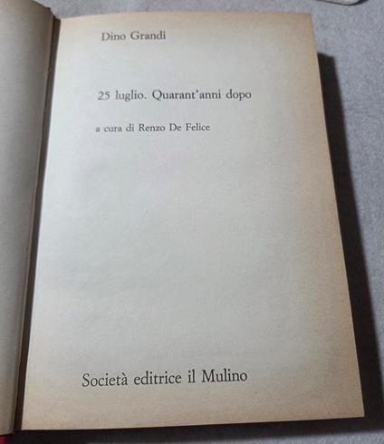 25 Luglio. quarant'anni dopo - copertina
