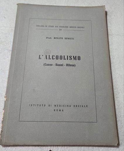 L'Alcoolismo - copertina