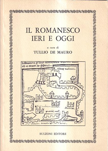 Il romanesco ieri e oggi - Tullio De Mauro - copertina