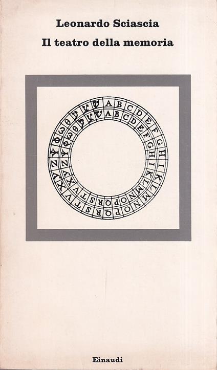 Il teatro della memoria - Leonardo Sciascia - copertina