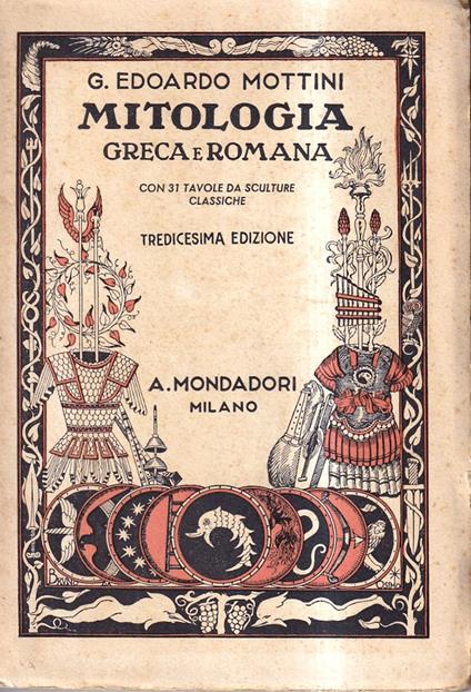 Mitologia greca e romana - Edoardo Mottini - copertina