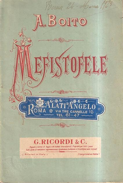 Mefistofele - Arrigo Boito - copertina