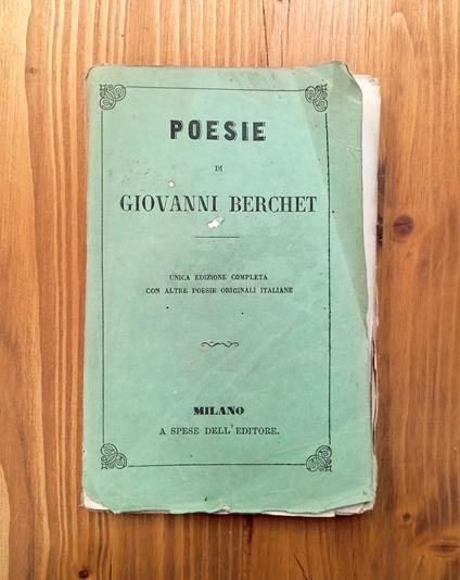 Poesie - Giovanni Berchet - copertina