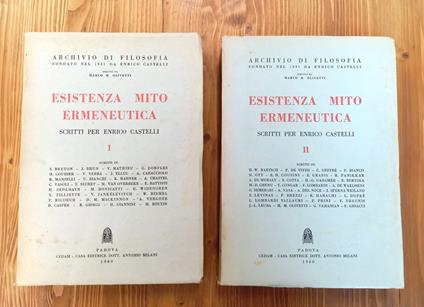 Esistenza mito ermeneutica. Scritti per Enrico Castelli - Vol. I e II - copertina