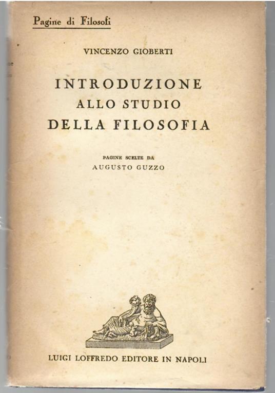 Introduzione Allo Studio Della Filosofia - Vincenzo Gioberti - copertina