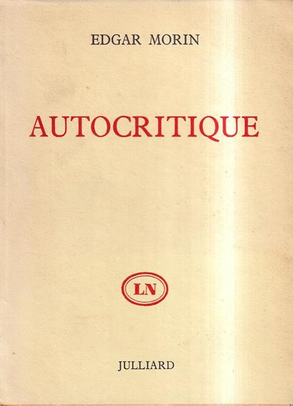 Autocritique - Edgar Morin - copertina