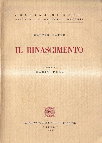 Il Rinascimento - Walter Pater - copertina