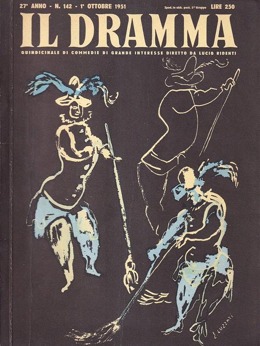 Il Dramma. Quindicinale di commedie di grande interesse - 27° anno, n. 142, ottobre 1951 - copertina