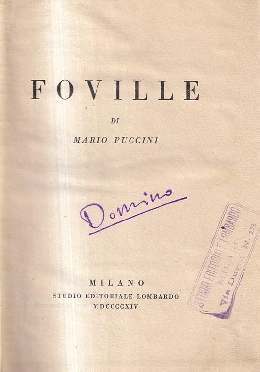 Foville - Mario Puccini - copertina