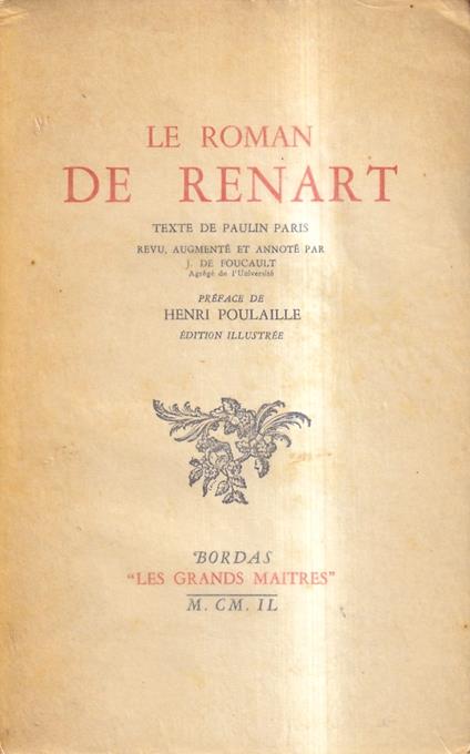 Le roman de Renart. Edition illustrée - copertina