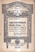 Saggio di una Bibliografia Filosofica Italiana dal 1° gennaio 1901 al 30 giugno 1908