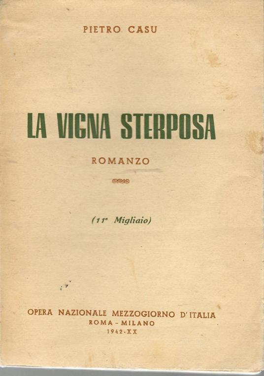 La vigna sterposa - Pietro Casu - copertina