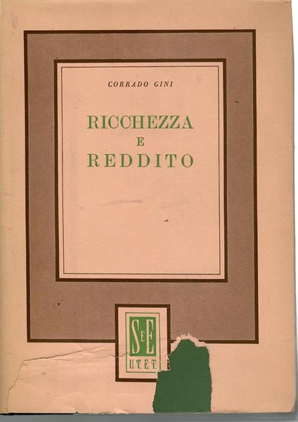 Ricchezza e Reddito - Corrado Gini - copertina