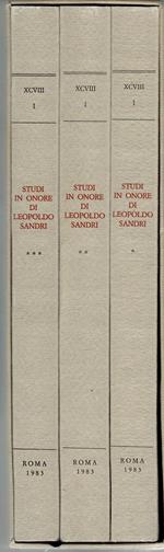 Studi in Onore Di Leopoldo Sandri