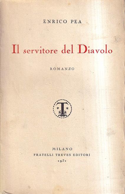 Il servitore del diavolo - Enrico Pea - copertina