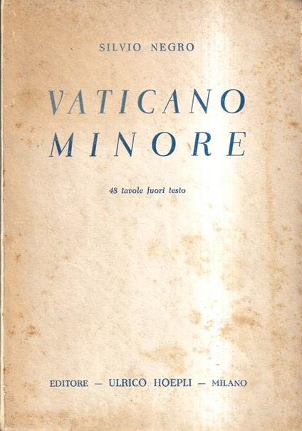 Vaticano minore - Silvio Negro - copertina
