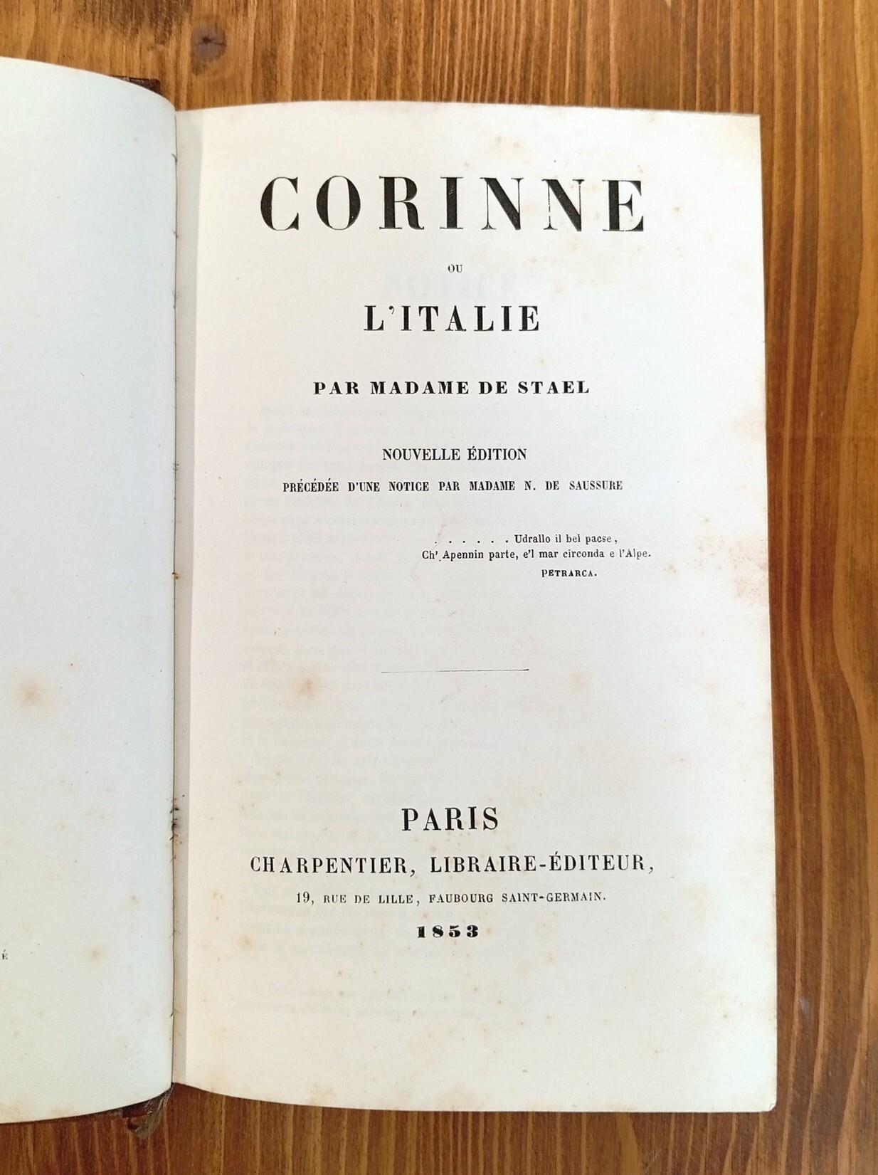Corinne / Delphine / Mémoires / Considérations sur la Révolution Française (lotto di 4 volumi)