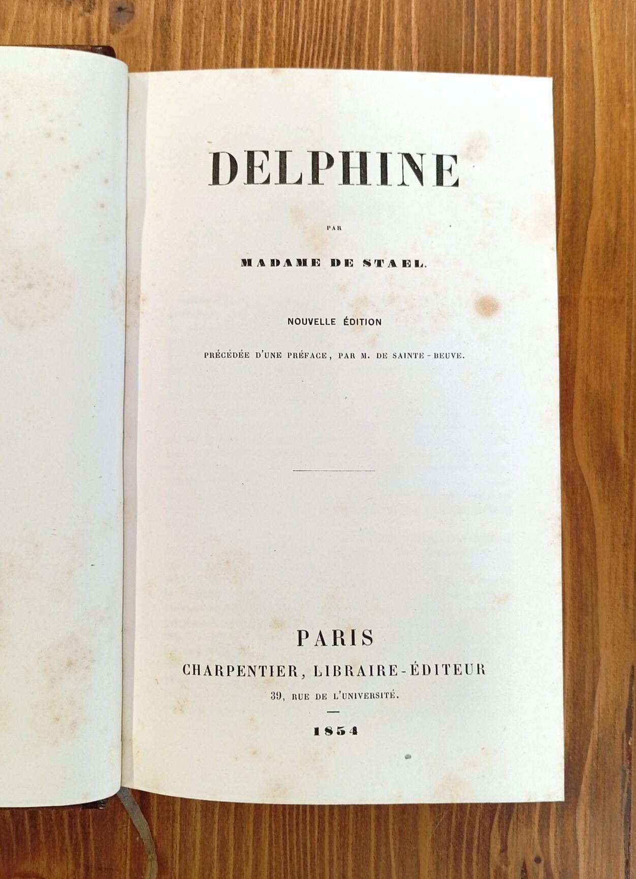 Corinne / Delphine / Mémoires / Considérations sur la Révolution Française (lotto di 4 volumi)