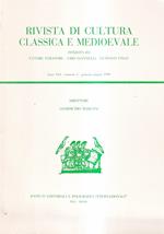 Rivista di cultura classica e medioevale - Anno XLI, n. 1, gennaio-giugno 1999