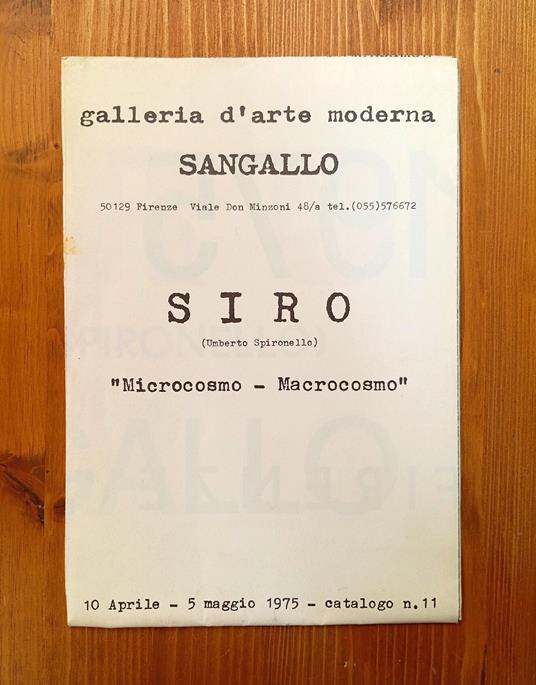 Siro (Umberto Spironello). Microcosmo - Macrocosmo (catalogo-poster) - Enrico Crispolti - copertina