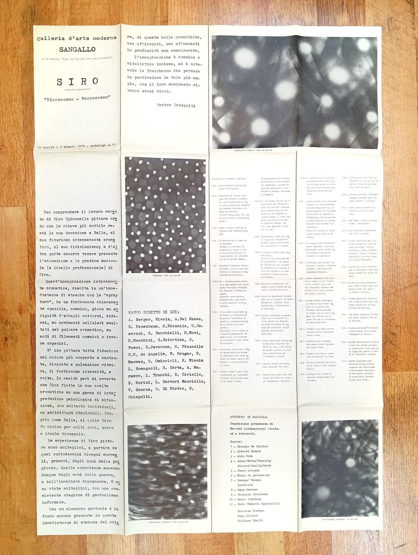 Siro (Umberto Spironello). Microcosmo - Macrocosmo (catalogo-poster)