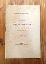 Sui provvedimenti finanziarii. Discorso del deputato Leopoldo Franchetti pronunciato alla Camera dei Deputati nella seduta del 6 luglio 1895