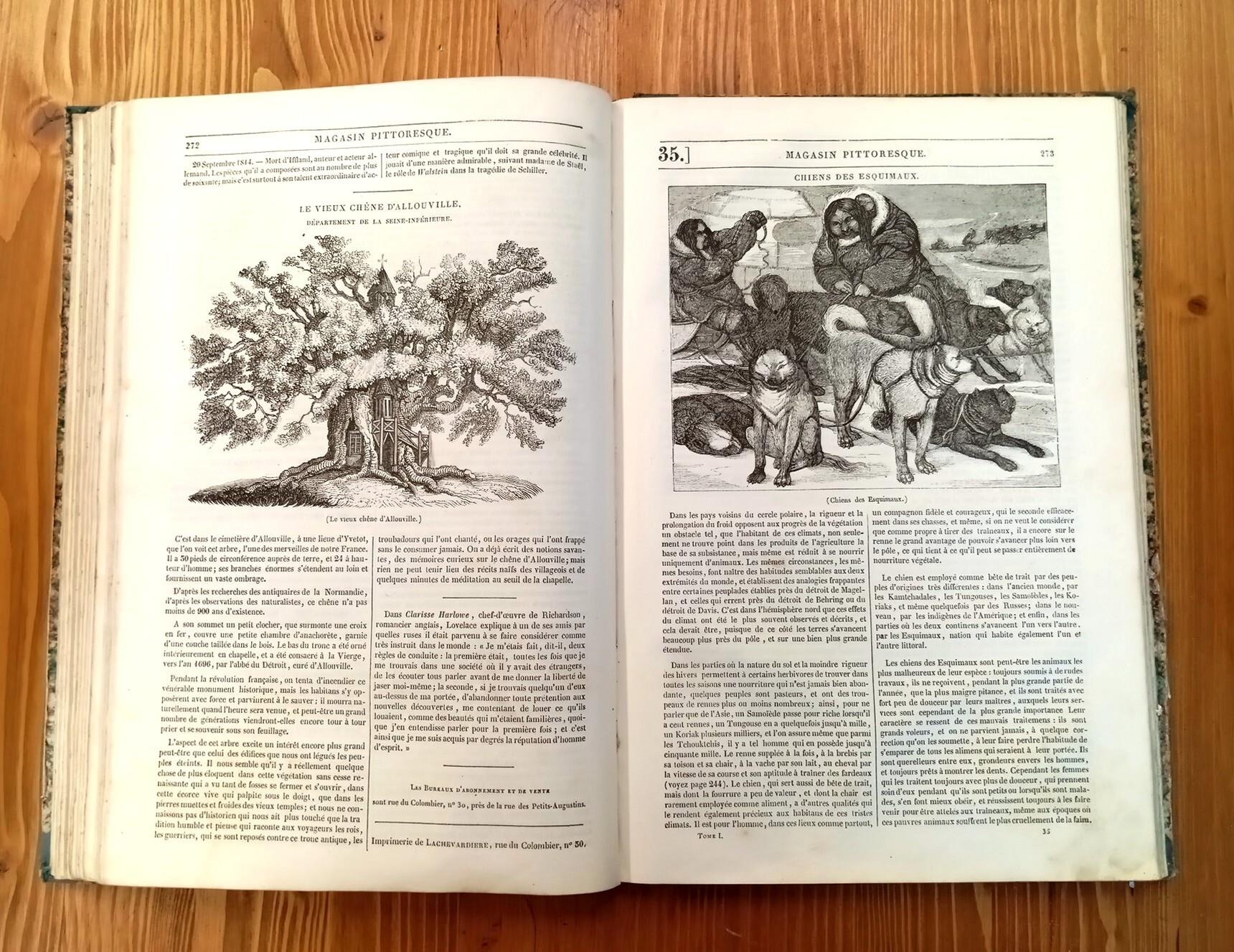 Le Magasin pittoresque - Première / Sixième année, 1833-1838 (prime 6 annate complete)