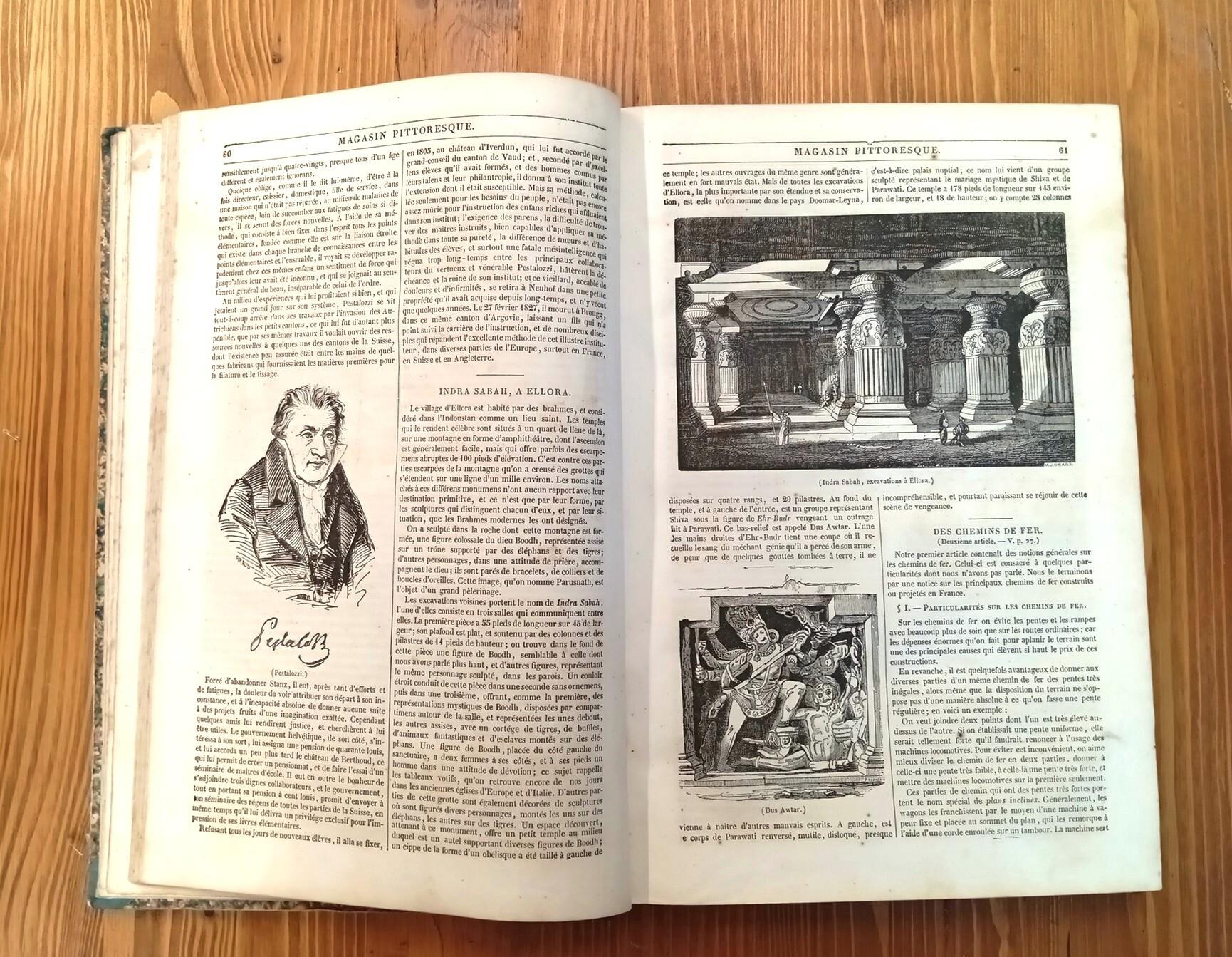 Le Magasin pittoresque - Première / Sixième année, 1833-1838 (prime 6 annate complete)