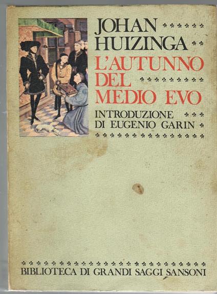 L' autunno del Medio Evo - Johan Huizinga - copertina