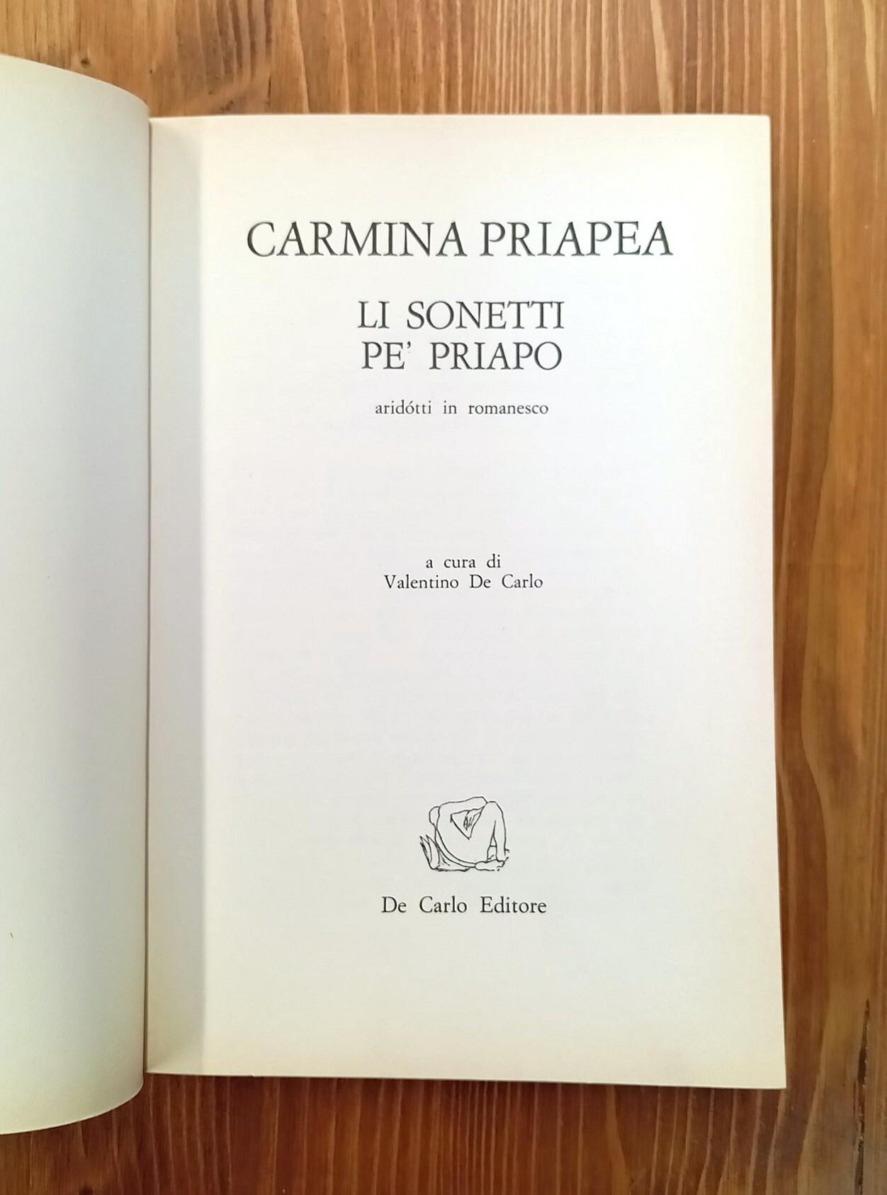Carmina Priapea. Li sonetti pè Priapo aridotti in romanesco