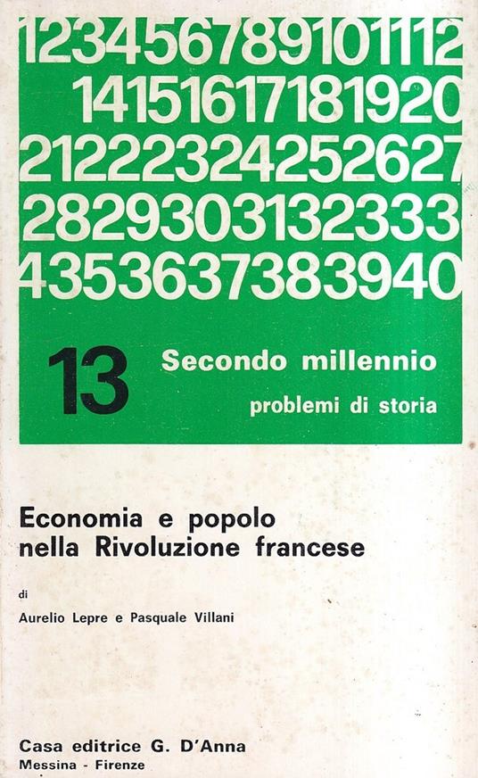 Economia e popolo nella Rivoluzione francese - Aurelio Lepre - copertina