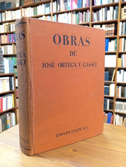Obras - José Ortega y Gasset - copertina