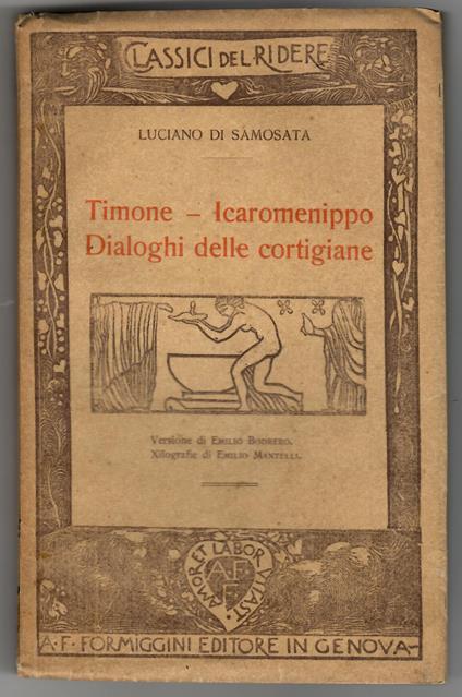 Timone - Icaromenippo - Dialoghi delle cortigiane - Luciano Di Samosata - copertina