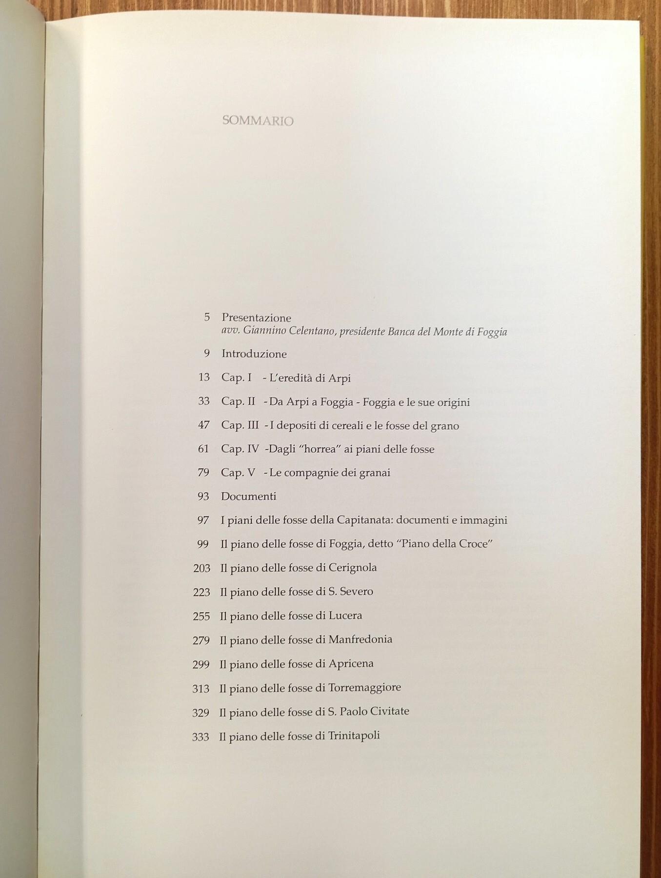 Il piano delle fosse di Foggia e quelli della Capitanata