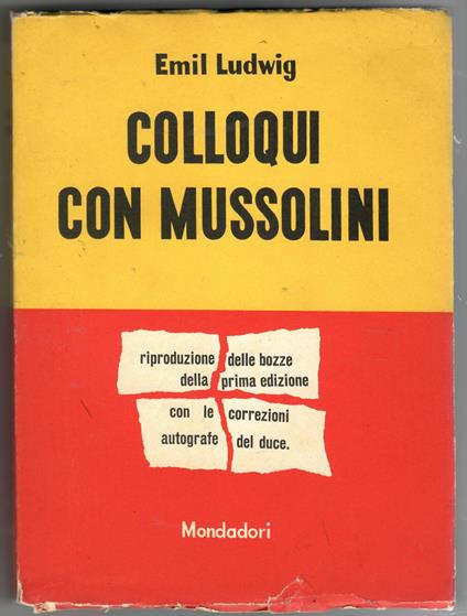 Colloqui con Mussolini - Emil Ludwig - copertina