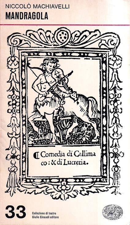 Mandragola - Niccolò Machiavelli - copertina