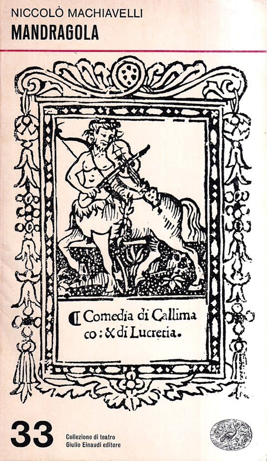Mandragola - Niccolò Machiavelli - copertina