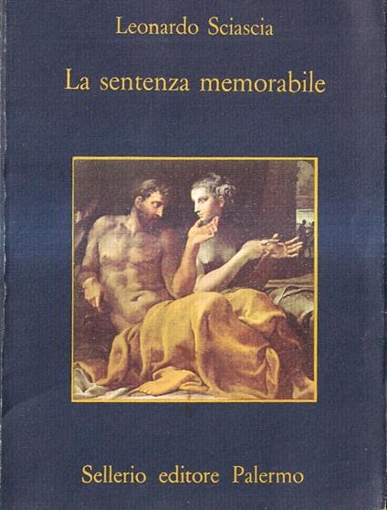 La sentenza memorabile - Leonardo Sciascia - copertina
