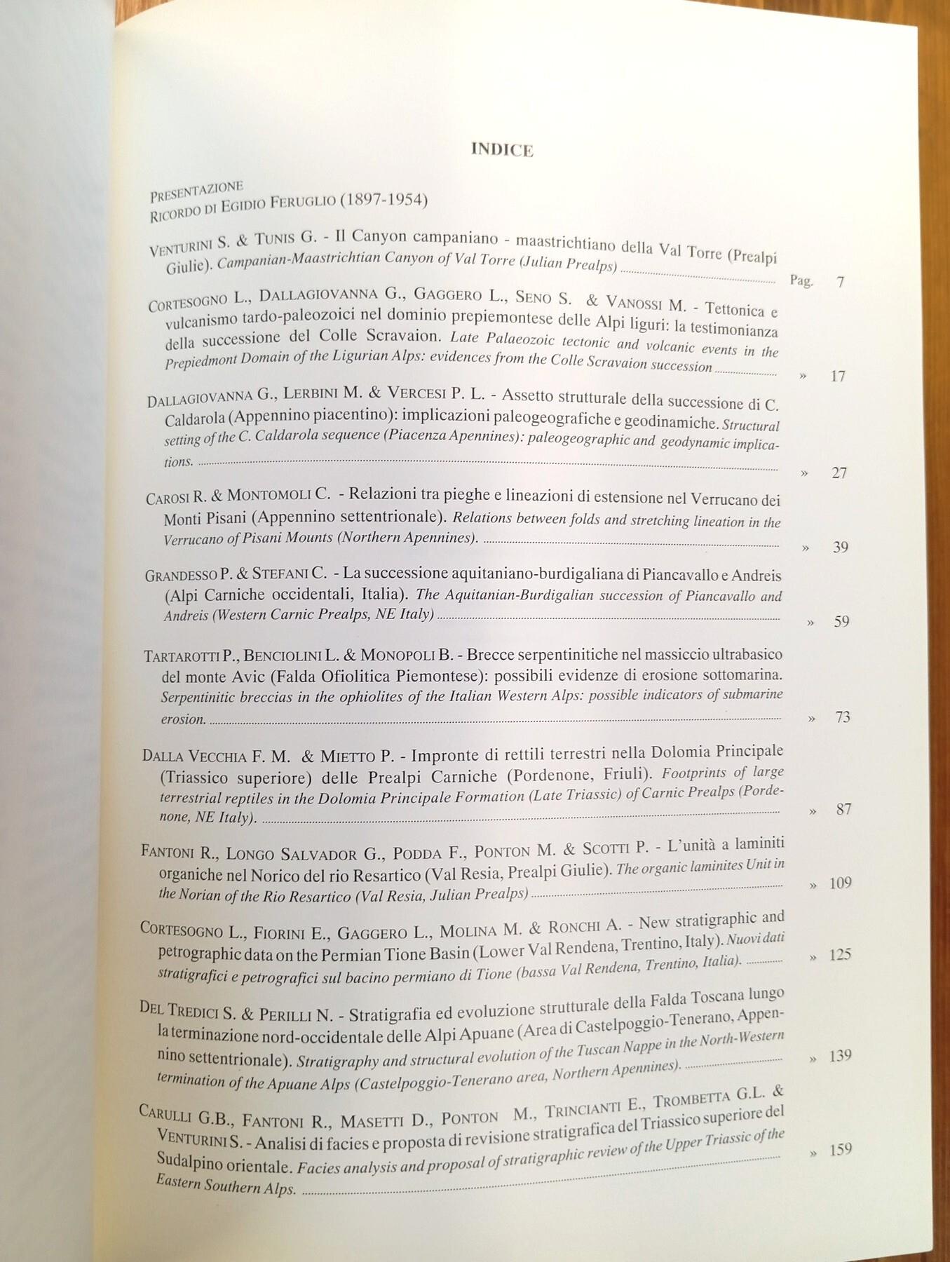 Atti ticinensi di scienze della terra. Serie speciale - Vol. 7