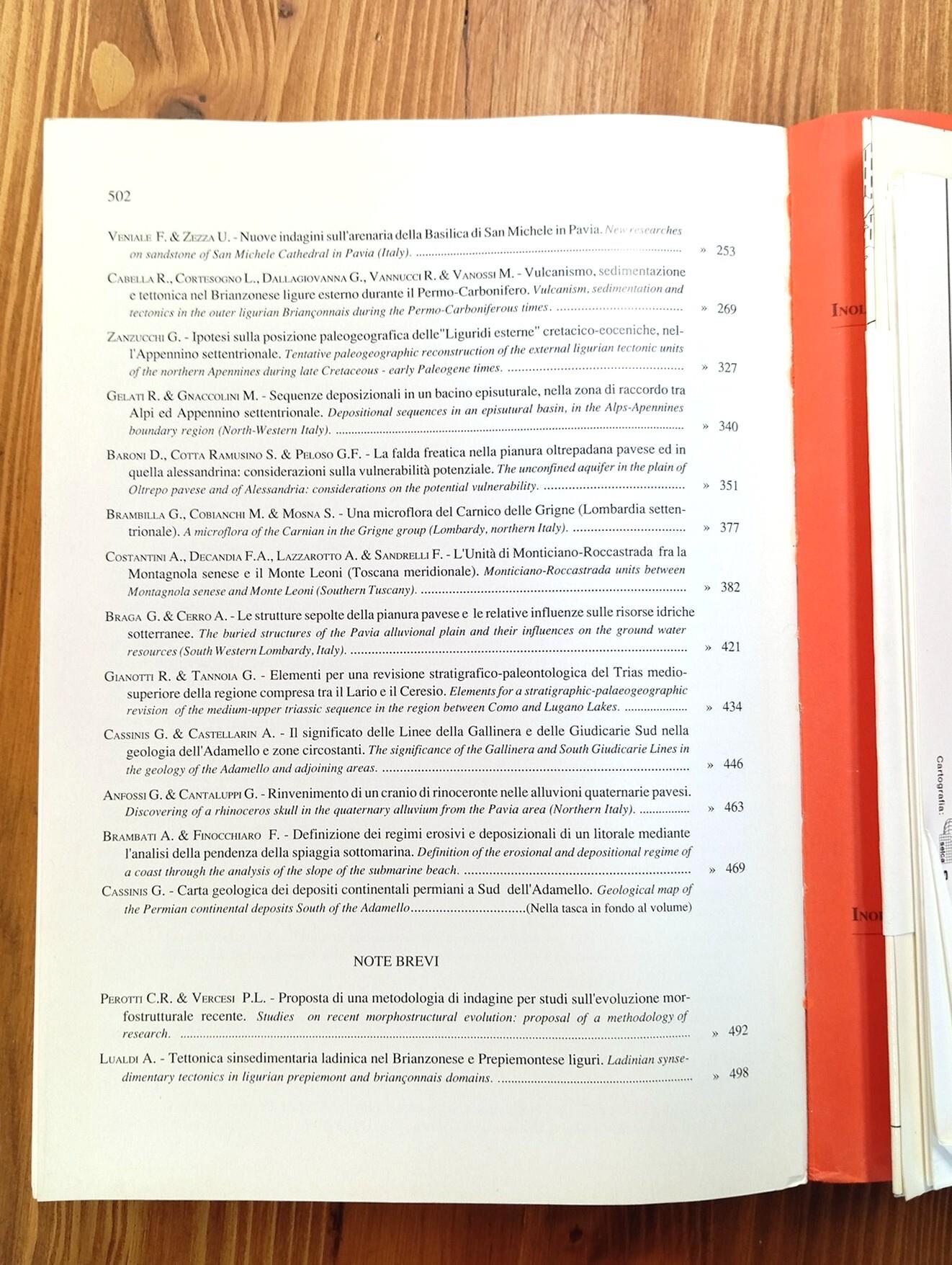 Atti ticinensi di scienze della terra. Vol. XXXI [31] (già Atti dell'Istituto Geologico dell'Università di Pavia)