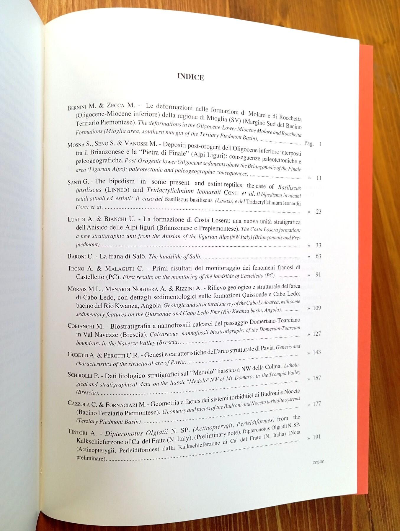 Atti ticinensi di scienze della terra. Vol. XXXIII [33] (già Atti dell'Istituto Geologico dell'Università di Pavia)