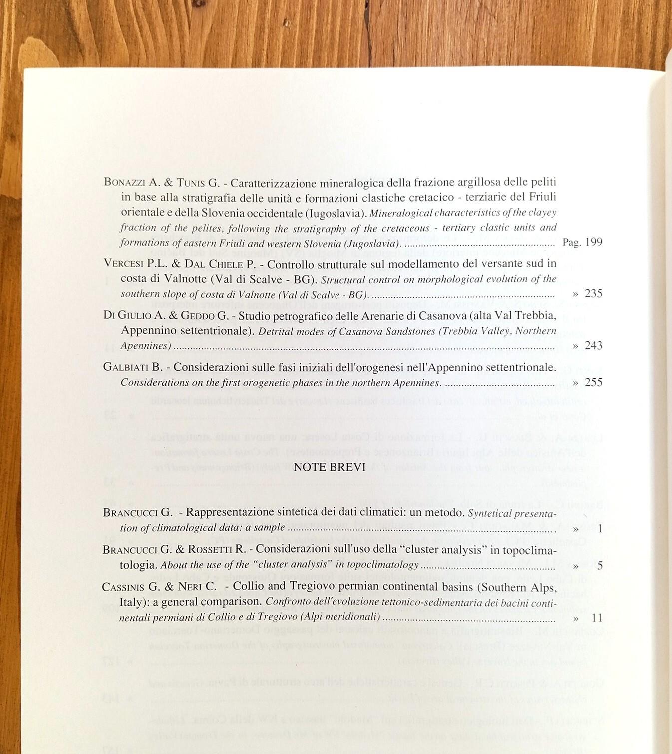 Atti ticinensi di scienze della terra. Vol. XXXIII [33] (già Atti dell'Istituto Geologico dell'Università di Pavia)