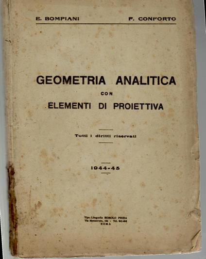 Geometria analitica con elementi di proiettiva - copertina