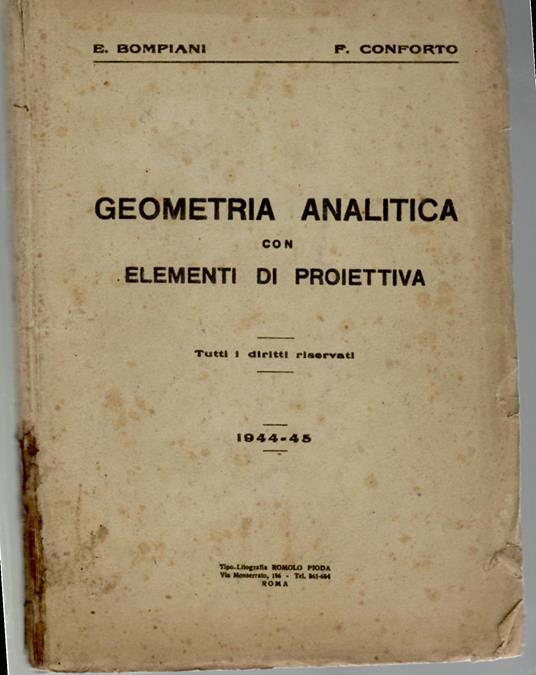 Geometria analitica con elementi di proiettiva - copertina