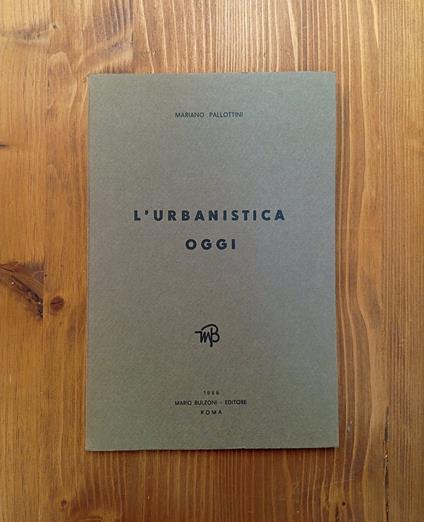 L' urbanistica oggi - copertina