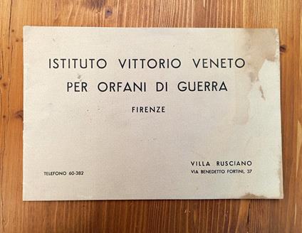 Istituto Vittorio Veneto per orfani di guerra - Firenze - copertina