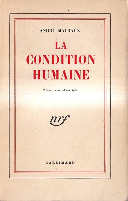 La condition humaine - André Malraux - copertina